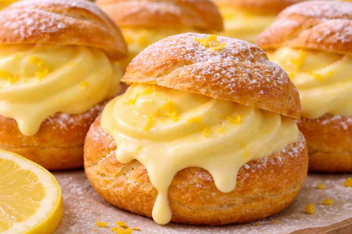 bignè alla crema di limone ricetta semplice